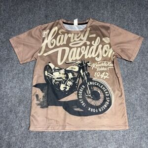 Harley-Davidson Brown & Tan Motorcycle Graphic Short Sleeve Tee